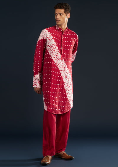 red-shibori-and-bandhani-print-kurta-set-sg349333-1 6aa8089b-2f63-4a8a-9dc8-8198b2e09078