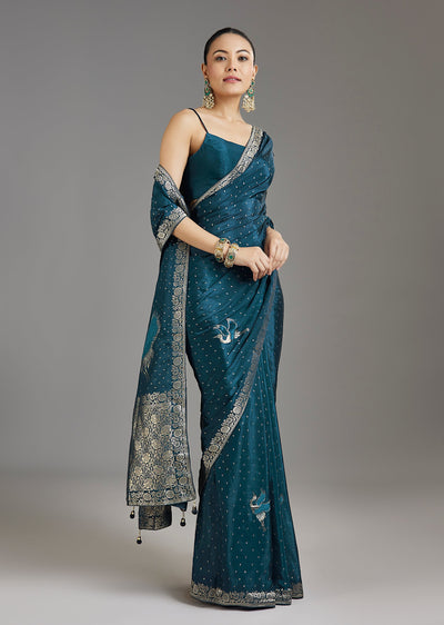 Royal Blue Dola Silk Saree
