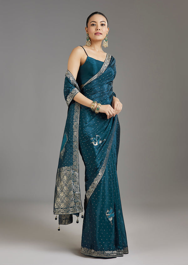 Royal Blue Dola Silk Saree