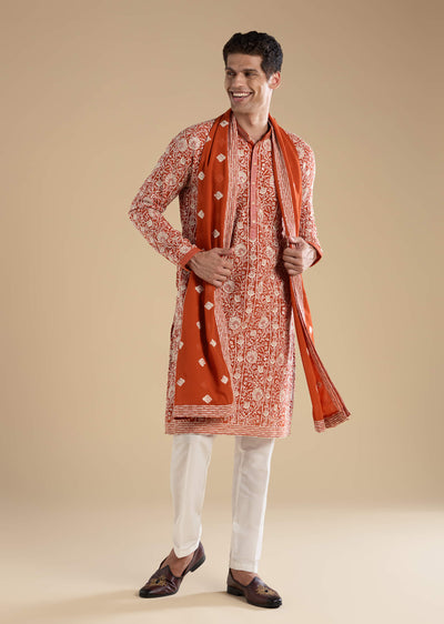 rust-embroidered-silk-kurta-set-with-dupatta-sg358908-1