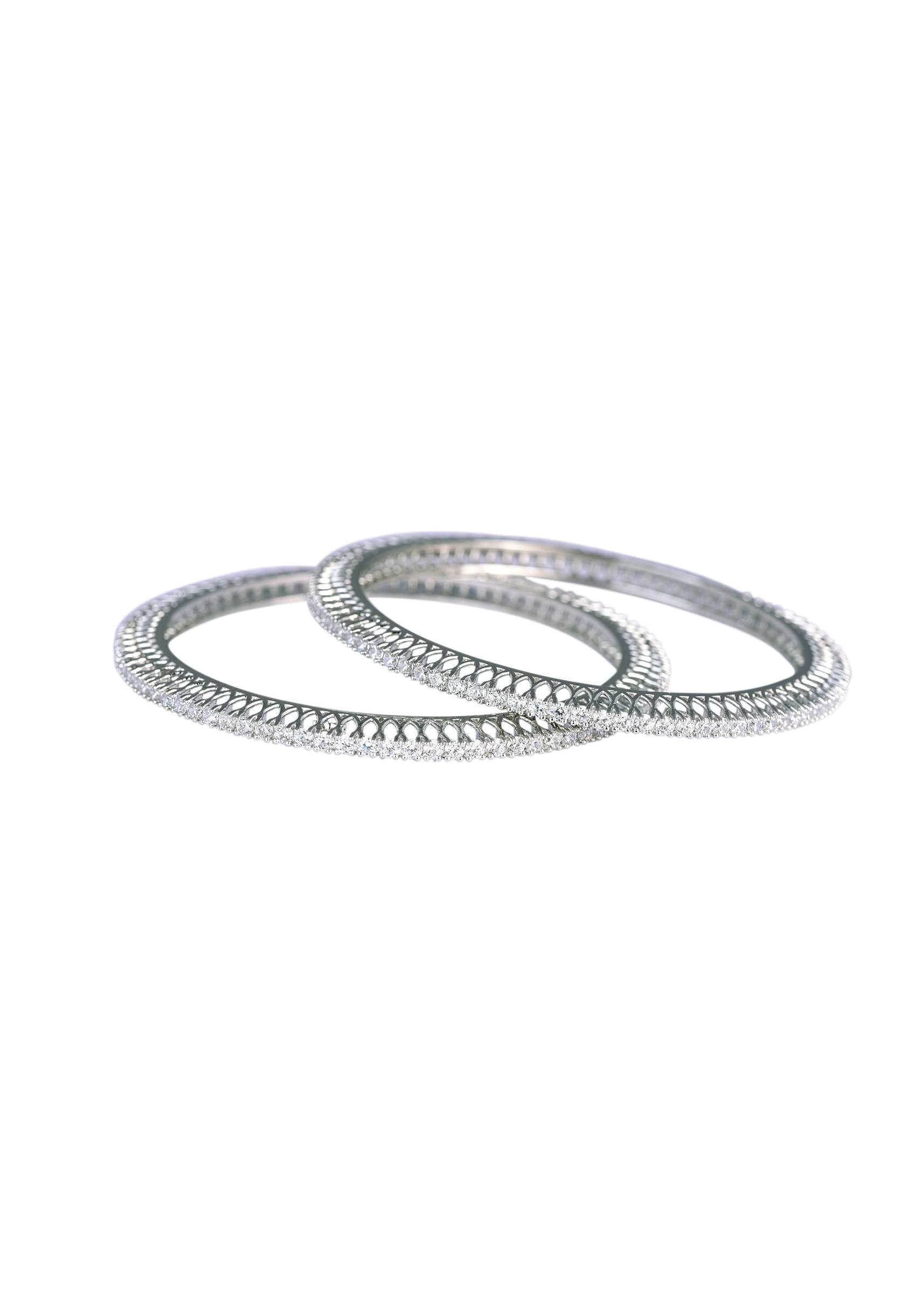 Buy Sterling Silver Bangles Set of KALKI Fashion India