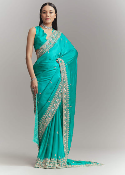 turquoise-blue-satin-embroidered-saree-with-heavy-hand-embroidery-sg338624-1