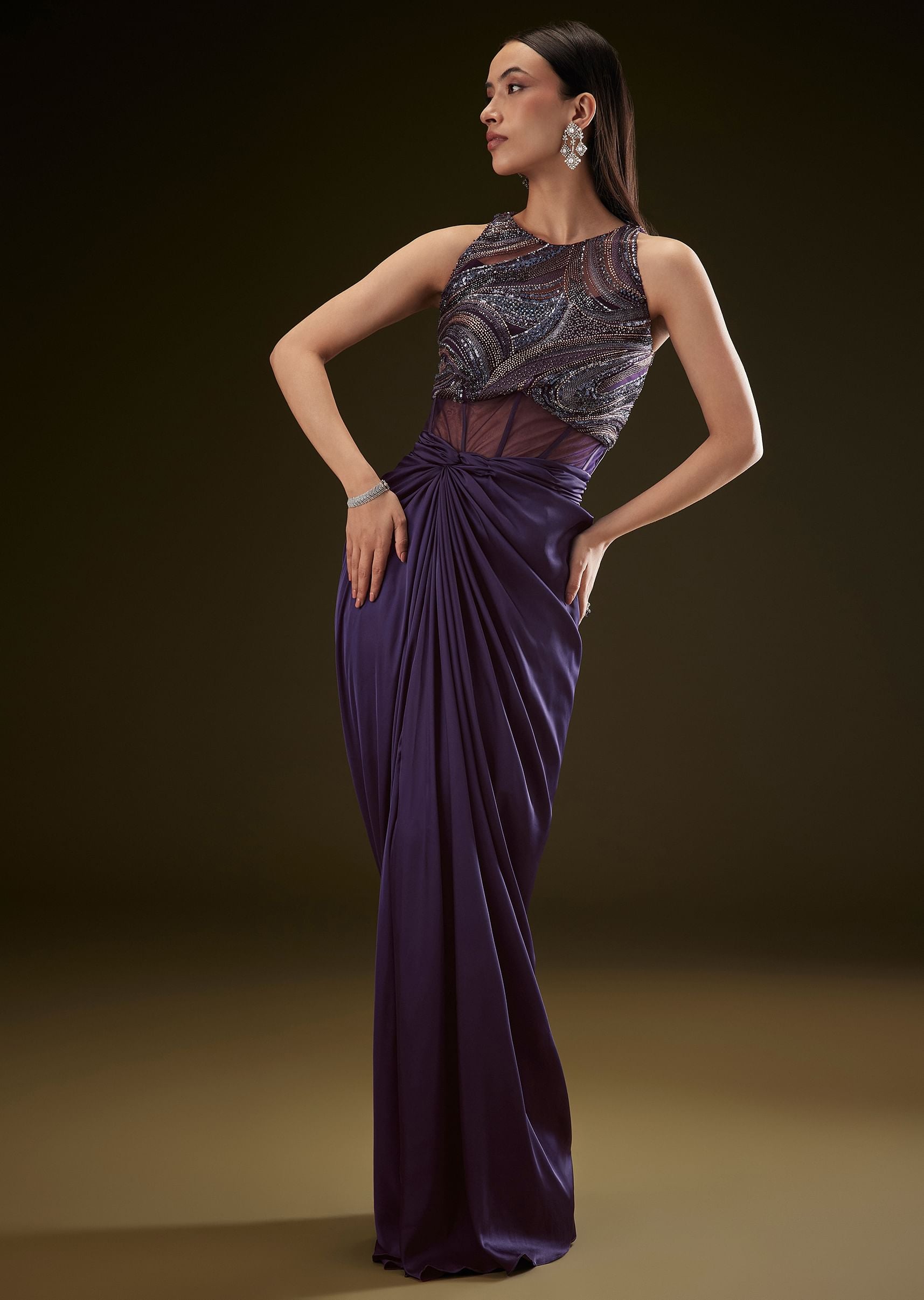 strapless open back dress Short Beaded Party Dress with Sequin Design