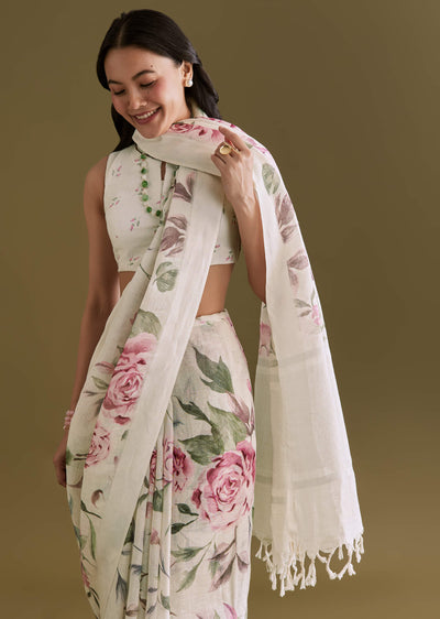 white-cotton-linen-saree-with-pink-rose-prints-sg291726-5