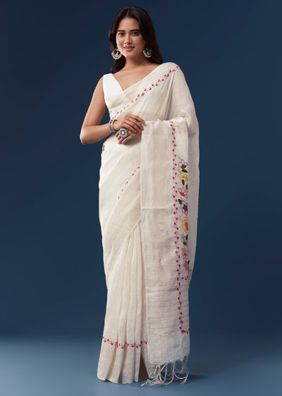 white-linen-saree-with-all-over-floral-resham-embroidery-sg337701-1 957841bb-96dd-4905-9950-d43af3b9d5be