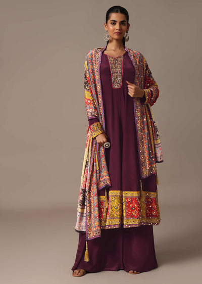 wine embroidered kurta palazzo set with mirror work dupatta-sg243165 8 23f1dd7b-e94a-4441-8505-902e6a7c9940