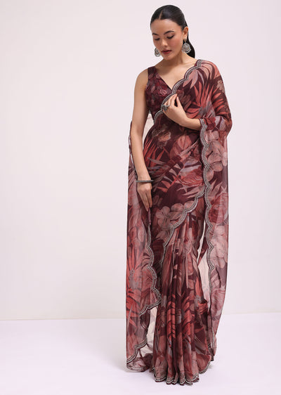 wine organza leaf printed saree with unstitched-sg234003 17 ff2086f9-3051-4356-9dbf-5c6f91b17786