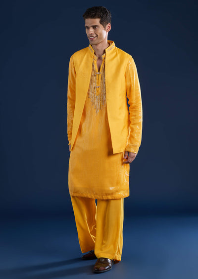 yellow-embellished-kurta-and-jacket-set-sg328663-1