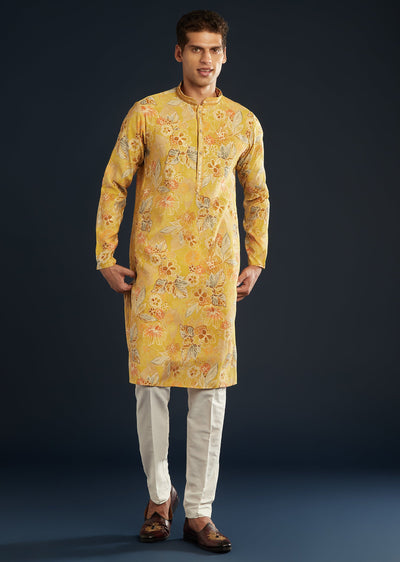yellow-floral-print-kurta-set-in-silk-sg345571-1 b2f008ac-6c1e-4b89-8e14-ac19cc6df349