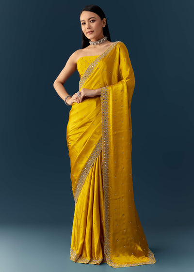 yellow-satin-saree-with-sequins-and-unstitched-bouse-sg338749-1