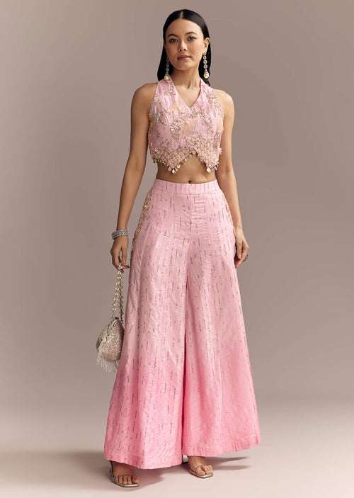 baby-pink-silk-crop-top-and-