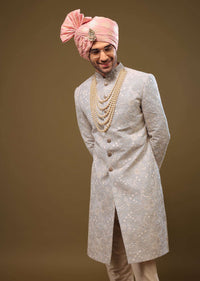 baby blue silk sherwani set in zari-sg127834 2