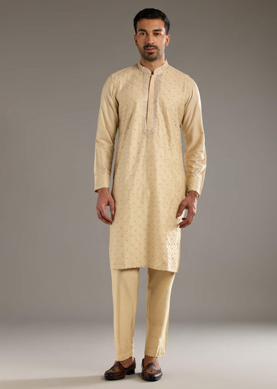 beige-banarasi-silk-kurta-set-for-men-with-pure-hand-embroidery-sg325832-1