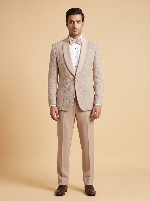 Beige Designer Tuxedo