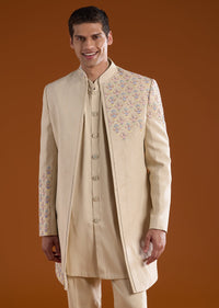 beige-jacquard-silk-indowestern-embroidered-kurta-set-sg333268-1 70338ce5-f97a-4e09-b2a4-2230cafce88a