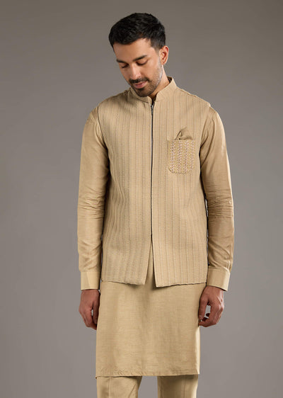 beige-kurta-jacket-set-for-men-with-beads-and-resham-work-sg332804-4