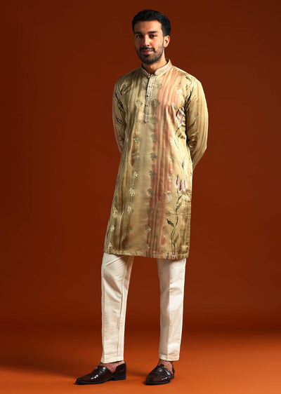 beige-kurta-set-for-men-with-ethnic-motif-work-sg321276-1