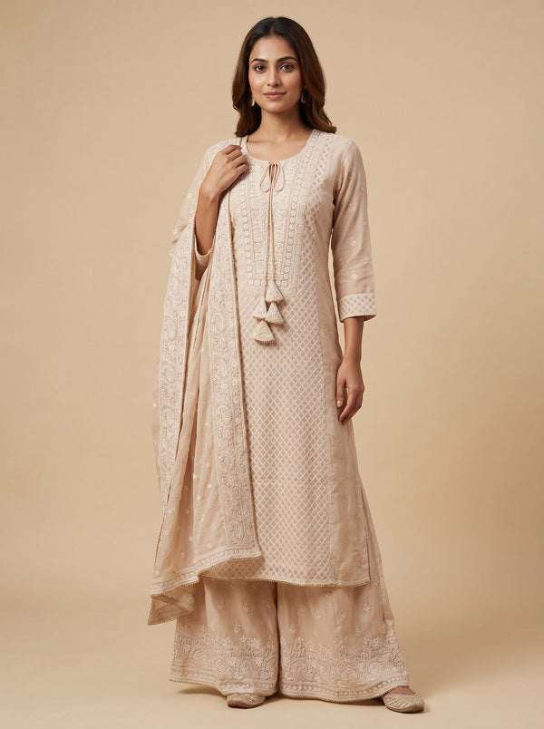 Beige Mist Anarkali