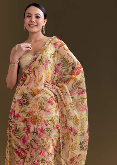 beige-organza-saree-with-beaded-border-and-floral-print-sg297107-2