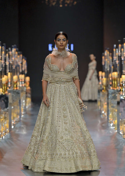 beige bridal lehenga set in raw-sg184200