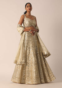 beige chanderi mirror embellished lehenga set-sg194476 6