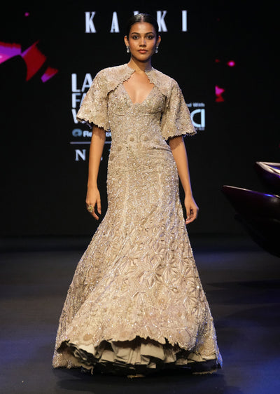 beige heavy embroidered gown with jacket-sg277344 2 d3e1a53d-31ae-406c-bb37-06b450fdfe41