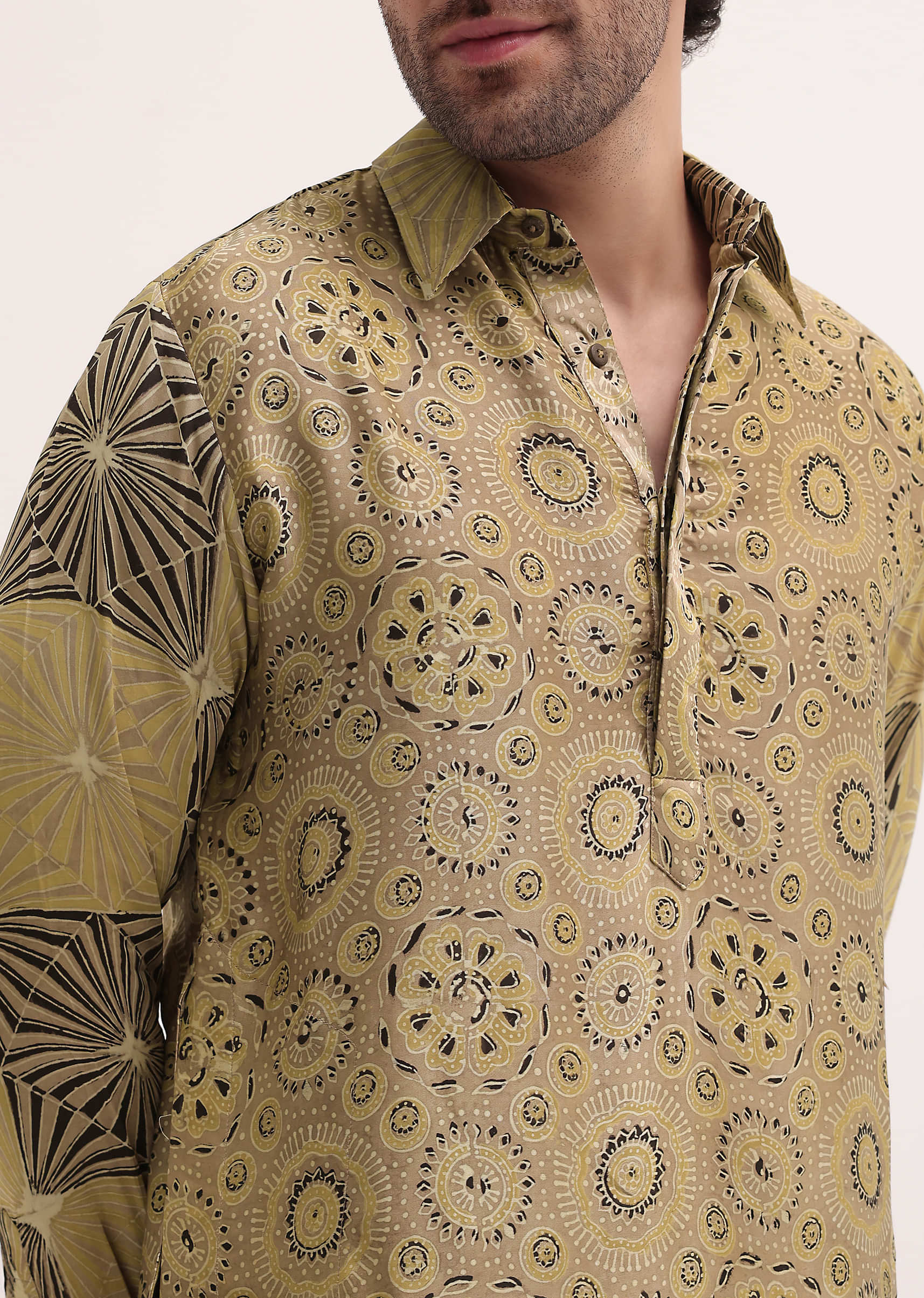 beige printed kurta patiala set for men-sg227804 3 70c67033-7da0-4806-b63c-cc5d9b228c8f
