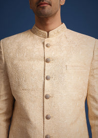 beige silk blend sherwani set-sg270031 3