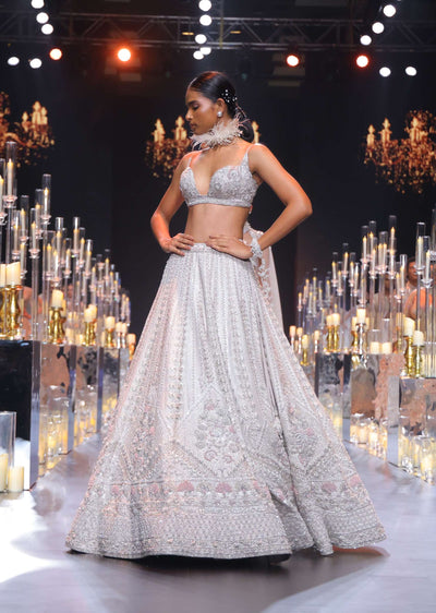 beige silk lehenga set with zardozi work-sg183990 1