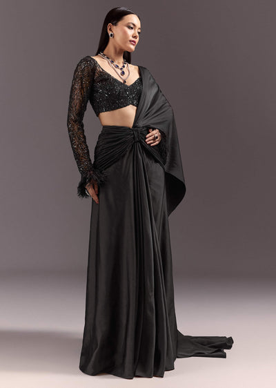 black-3d-patchwork-cutdana-drape-saree-with-sleeveless-overlap-blouse-sg321083-2