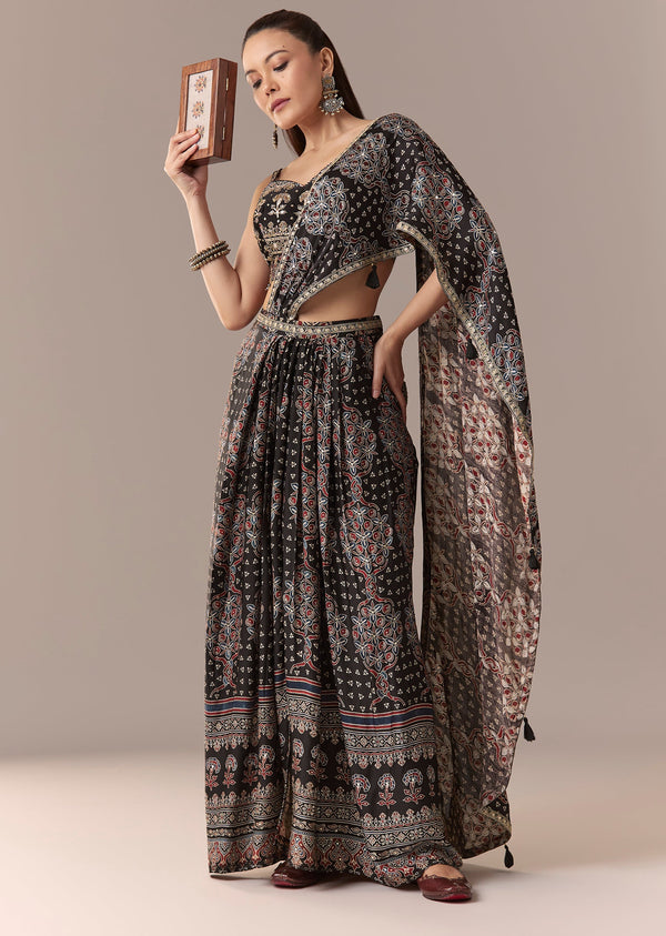 black-ajrakh-pre-draped-saree-set-with-mirror-work-blouse-sg376199-1 ee1731ba-dbcc-453a-9720-533ff436375b