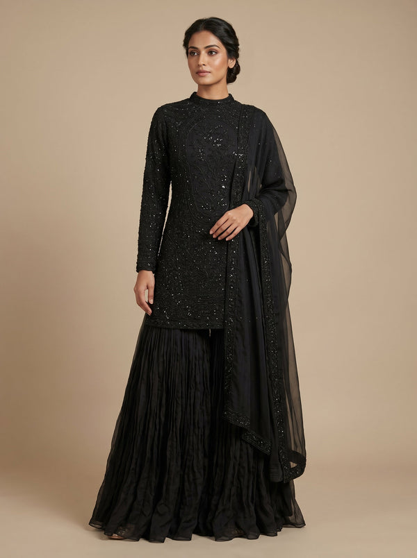 Black Contour Indogown