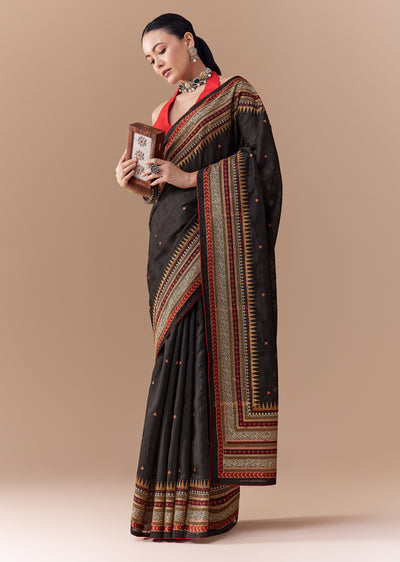 black-cotton-linen-saree-with-blouse-fabric-sg346415-1