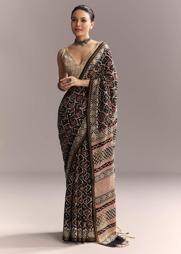 black-linen-saree-with-authentic-ajrakh-print-and-maroon-border-sg311978-1