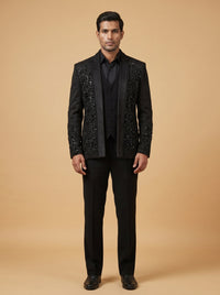 Black Modern Indo Western Set