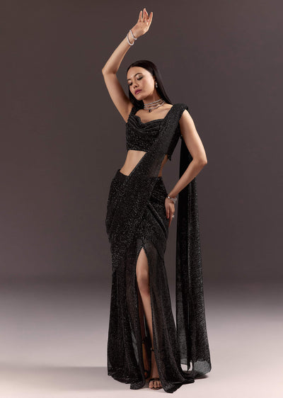 black-pre-stitched-slit-saree-with-cowl-blouse-sg321092-2