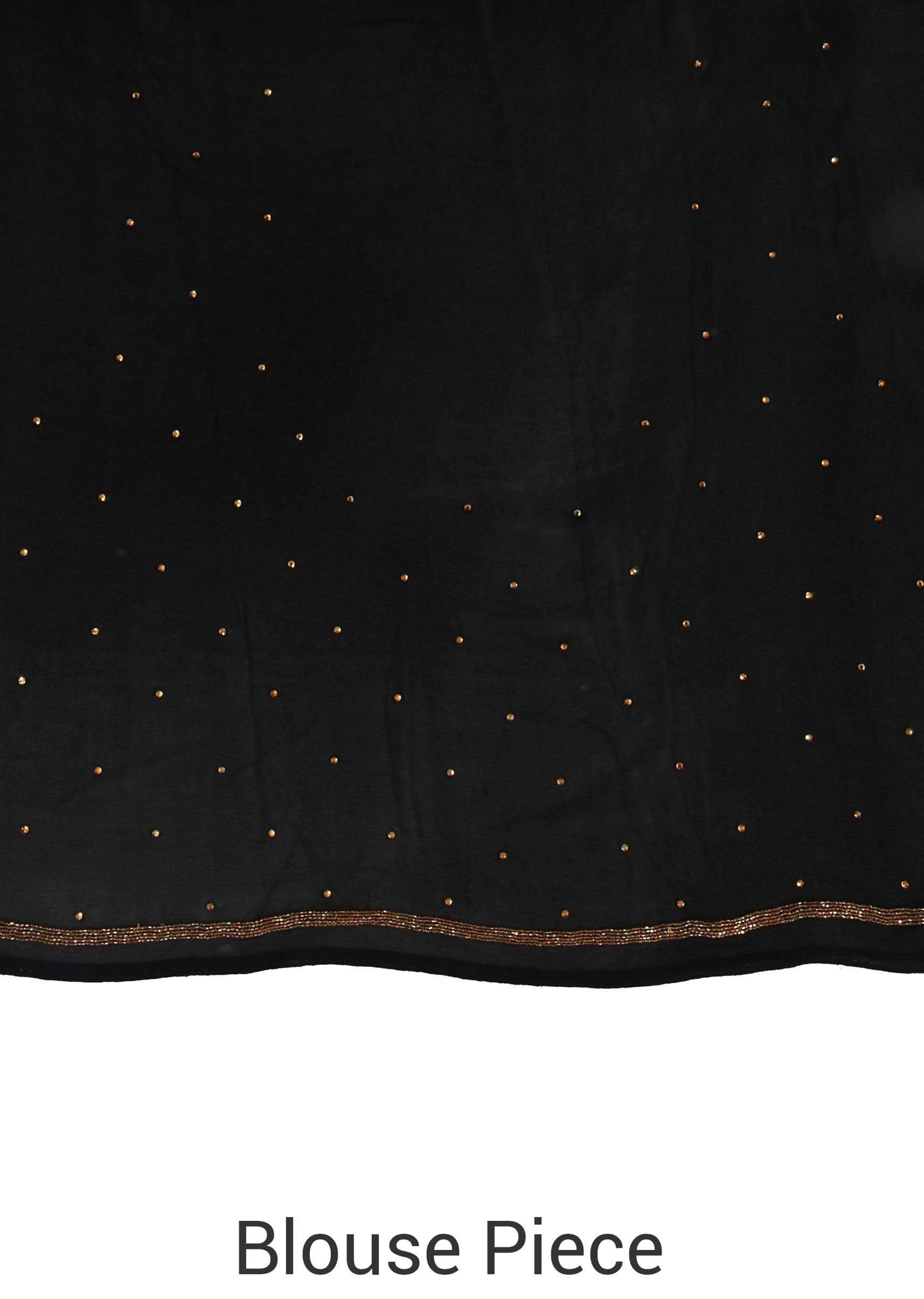 Black Saee With Resham Kashmiri Embroidery In Paisley Motif Online - Kalki Fashion - KALKI Fashion India