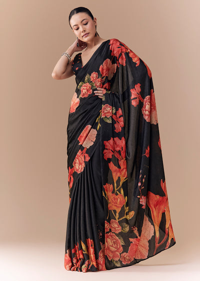 black-satin-floral-printed-saree-with-blouse-fabric-sg359594-1