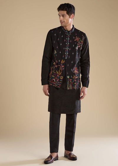black-silk-embroidered-mens-jacket-kurta-and-pant-set-sg362561-1
