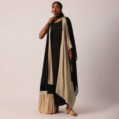 black anarkali set with choker dupatta-sg193259 1
