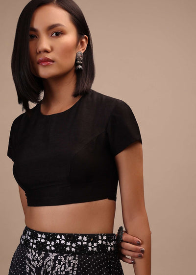 black cap sleeves blouse-m001blonra05y-sg95280 1