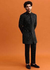 black hand embroidered velvet indowestern set for men-sg252455 5 dfe8daf8-36e5-49a2-b4ef-88e24cb3ec79