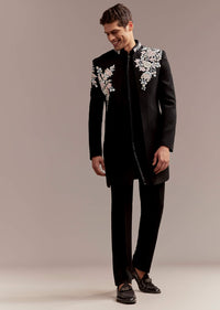 black indo western set for men with multicolour-sg356318-1 1