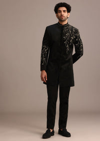 black jacquard indo western set with zardozi work-sg250967 3 ef01652d-fbcf-4b07-b87a-ca6fd2ad6c46