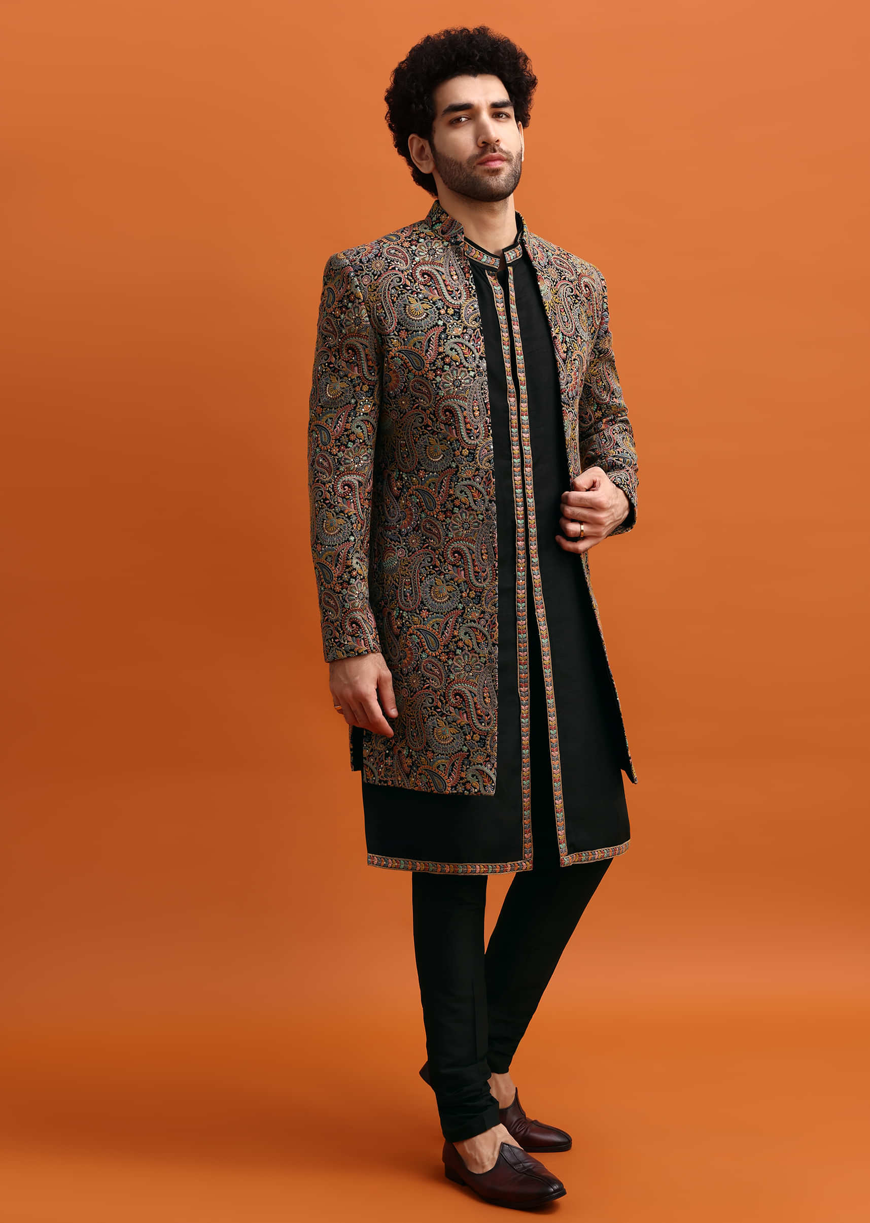 black organza indowestern set with resham work-sg235805 1 abd8036d-3471-42a5-8f73-719c5ec85e61