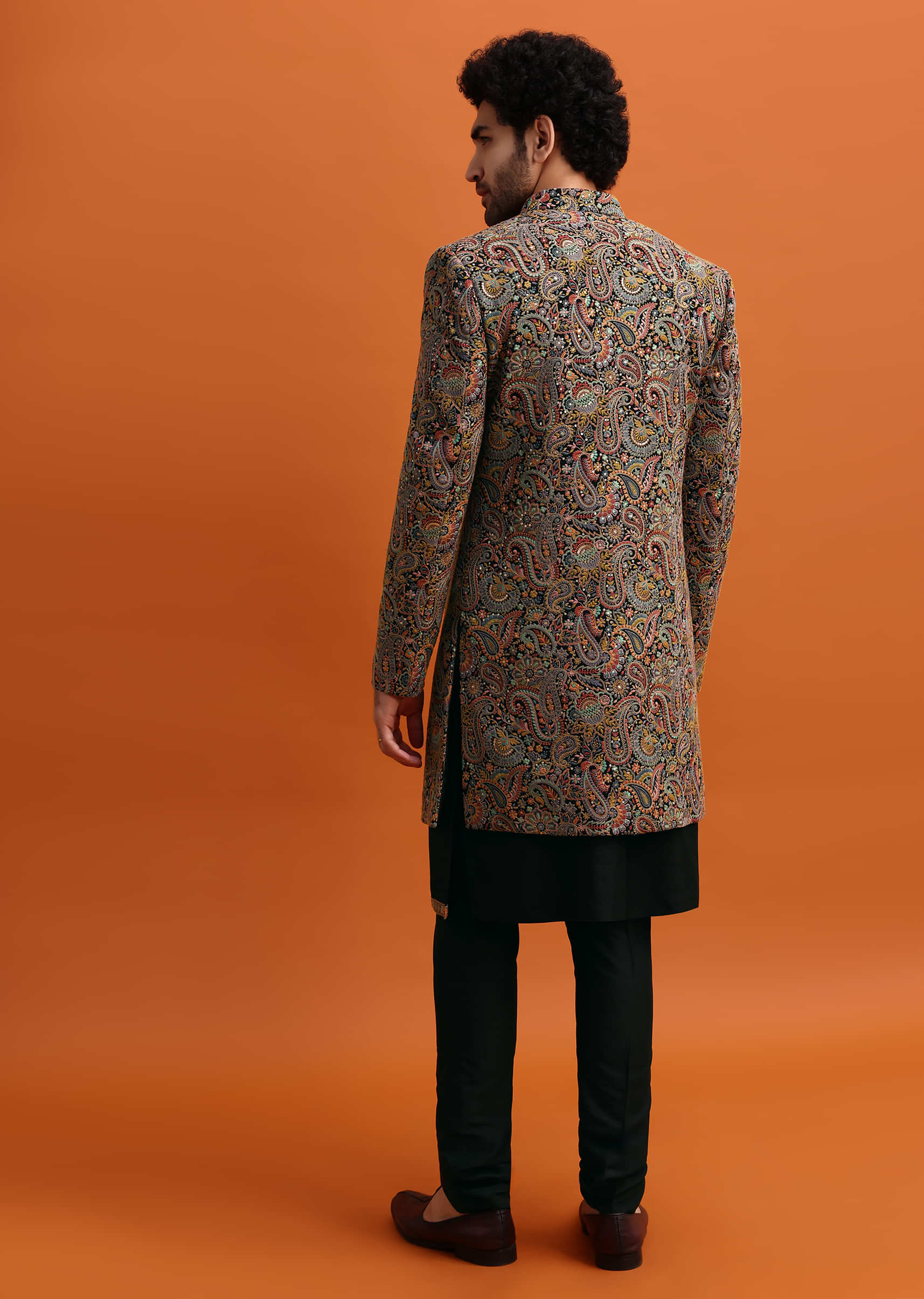 black organza indowestern set with resham work-sg235805 5 faa480bb-b491-4d0b-ae31-c88c1ddff91d