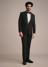 black tuxedo with hand work-sg252599 7