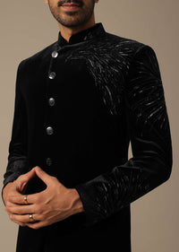 black velvet indowestern for receptions-sg203786 5