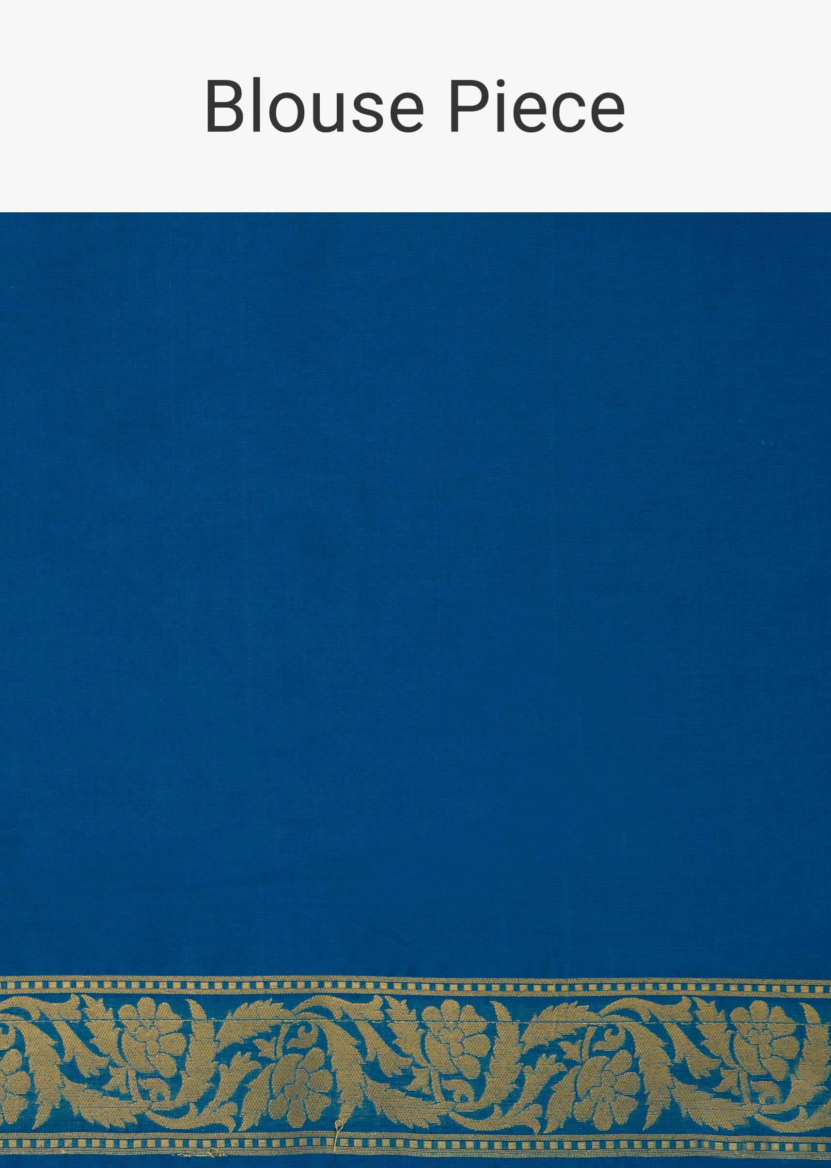 Blue chanderi silk saree weaved saree 