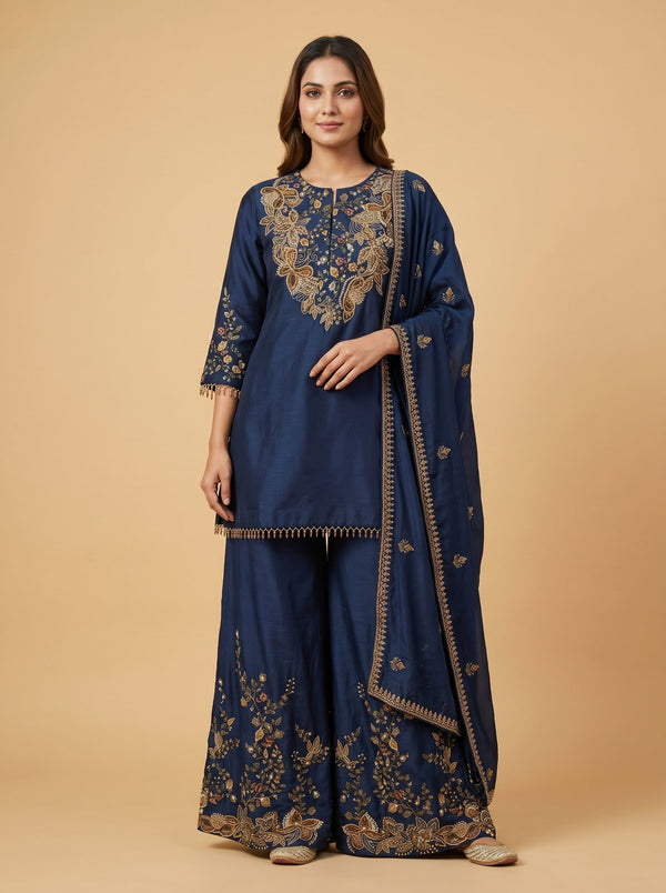 Blue Current Palazzo Set